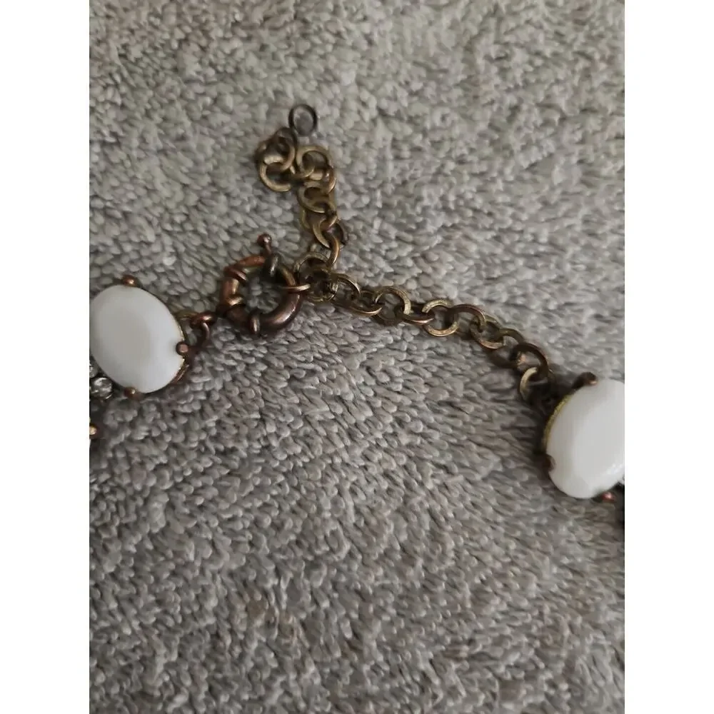 Women's Crystal Pendant Statement Bib Necklace - Picture 3 of 4